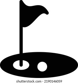 ilustración de vector de golf en un fondo transparente.Símbolos de calidad premium.Icono vector glifos para el diseño de concepto y gráfico.