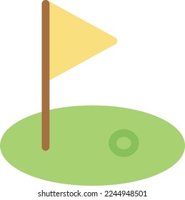 ilustración del vector de golf en un fondo transparente. Símbolos de calidad superior. Iconos vectoriales de color de línea para el concepto y el diseño gráfico.