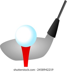 Golf vector image or clipart. golf ball and golf club image vector