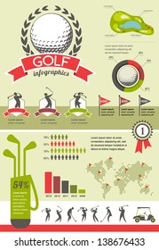 Golf vector infographics