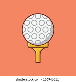 golf vector line flat icon