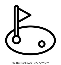 Diseño de iconos de línea de vector de golf