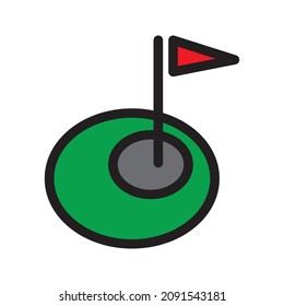 golf vector line for web, presentation, logo, Icon Symbol.