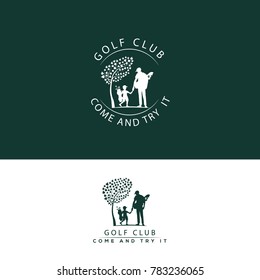 Golf vector logo. Golf club badge, emblem, sticker, design element