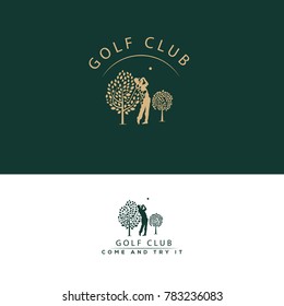 Golf vector logo. Golf club badge, emblem, sticker, design element