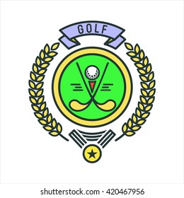 Golf. Vector logo, symbol, isolated on white background.