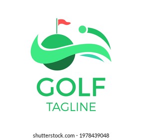 golf vector logo template design