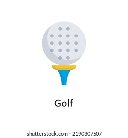 Golf vector outline Icon Design illustration. Sports And Awards Symbol on White background EPS 10 File