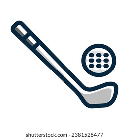 Golf Vector Thick Line Filled Dark Colors Icons For Personal And Commercial Use.
