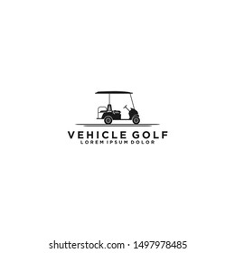 Golf vehicle logo transportation silhouette.