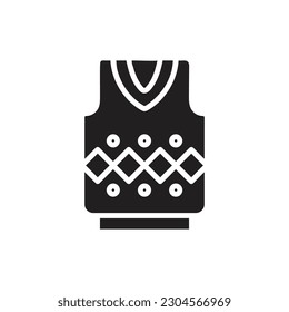 Golf Vest Filled Icon Vector Illustration