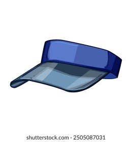 golf visor cap cartoon. tennis baseball, adjustable snapback, strapback comfort golf visor cap sign. isolated symbol vector illustration
