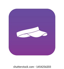 Golf visor icon digital purple for any design isolated on white vector illustration