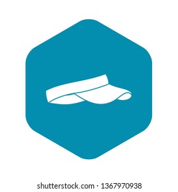 Golf visor icon. Simple illustration of golf visor vector icon for web