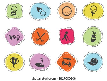 golf web icons for user interface design