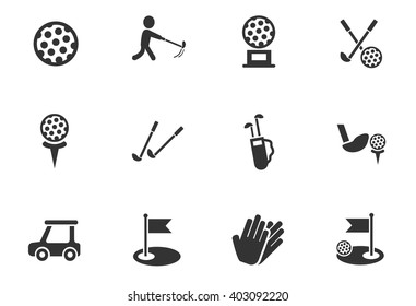 golf web icons for user interface design