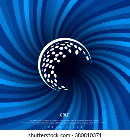 Golf Whirl Freehand Sketch Sparse Graphic Design Vector Illustration EPS10
