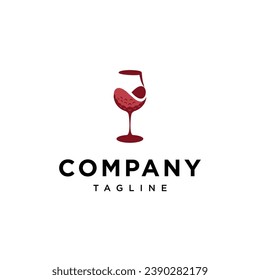 Plantilla vectorial del icono del logotipo del vino de golf.eps