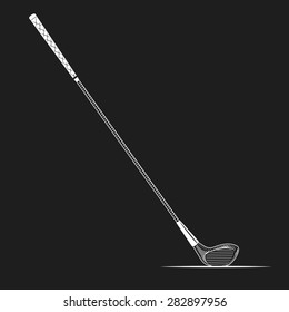 golf  wood club icon in graphic style can use for logo design.
