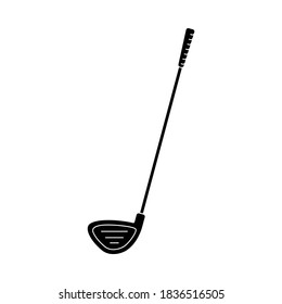 Golf wood for teeing off in vector
