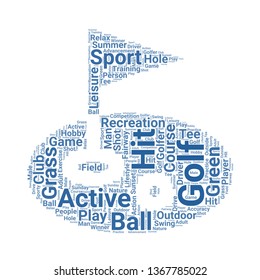 golf word cloud. tag cloud about golf