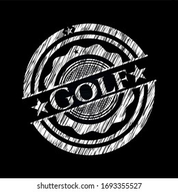 Golf written with chalkboard texture. Vector Illustration. Detailed.