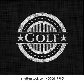 Golf written on a blackboard