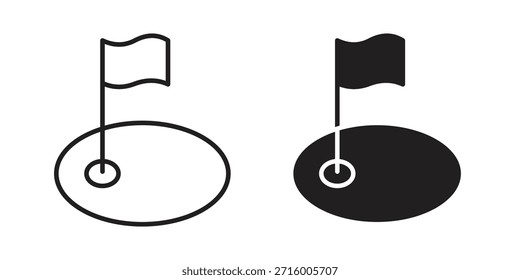 Golfplatz Icon Konzept für Infografik, Website oder App.