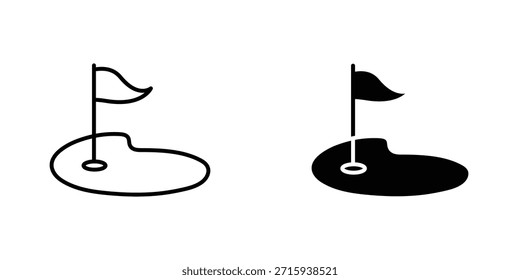 Golf yard icon design collection. Vector sign and symbol for UI designs
