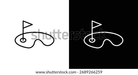 Golf yard icon Editable stroke vector pack, suitable for web designs.
