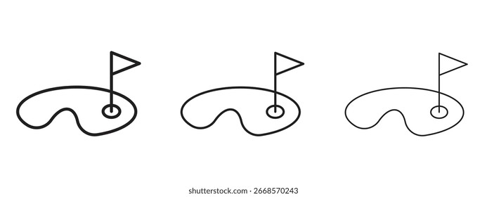 Icono de patio de golf para proyectos de Diseño gráfico