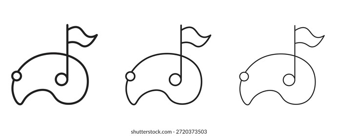 Icono de patio de golf. Ilustración vectorial de estilo minimalista dibujado a mano