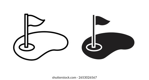 Golf yard icon Logo Design Vector Template Illustration