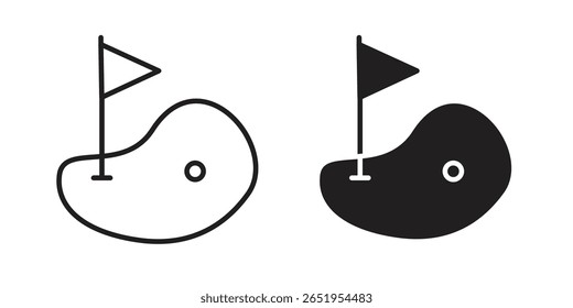 Icono de patio de golf. conjunto de símbolos de Vector moderno
