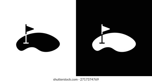 Símbolo de icono de patio de golf para App y marca.