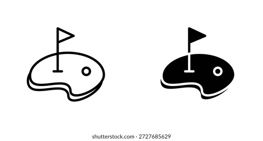 Símbolo de ícone de pátio de golfe logotipo elemento gráfico de design. EPS10