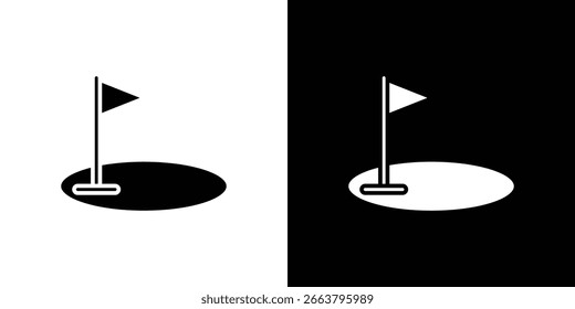 Golf yard icon symbol. Simple, flat design for web and mobile app