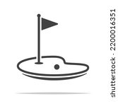Golf yard icon transparent vector isolated