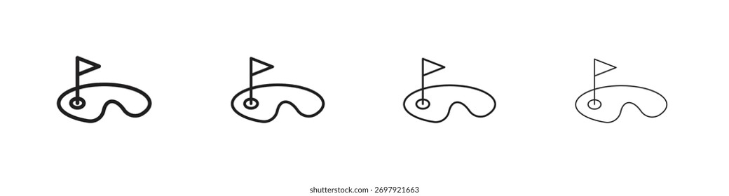 Ilustração do vetor do ícone do pátio de golfe. Vetor editável EPS 10.