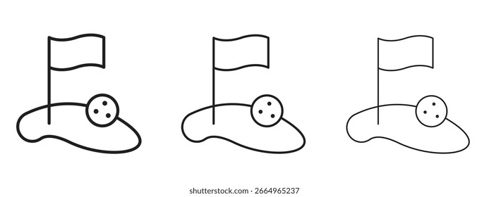 Ícone de pátio de golfe para Site ou Apps Elements, Logo. Gráficos de vetor de pixel