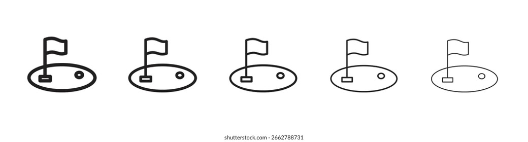 Ícone de pátio de golfe para o design do seu site, logotipo, aplicativo, UI.