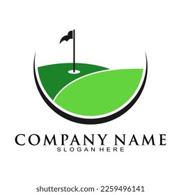 Golf yard illustration vector logo