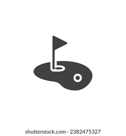 Golf yard vector icon. filled flat sign for mobile concept and web design. Mini Golf glyph icon. Symbol, logo illustration. Vector graphics