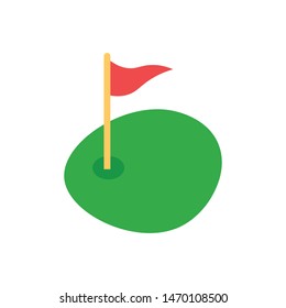 Golf zone vector icon, game symbol. Simple, flat design for web or mobile app
