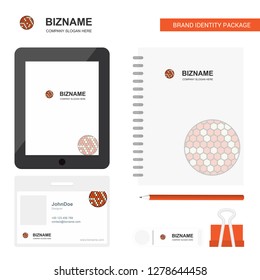 Golfball  Business Logo, Tab App, Diary PVC Employee Card and USB Brand Stationary Package Design Vector Template