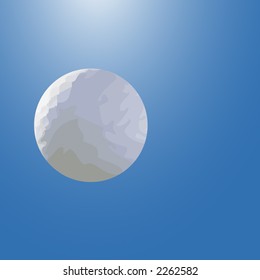 Golfball Flying Through The Air