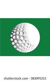 Golfball  vector in background course green