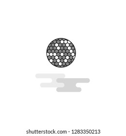Golfball  Web Icon. Flat Line Filled Gray Icon Vector