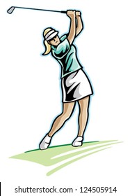 1,753 Female golfer Stock Vectors, Images & Vector Art | Shutterstock