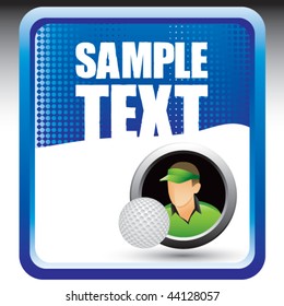 golfer blue banner